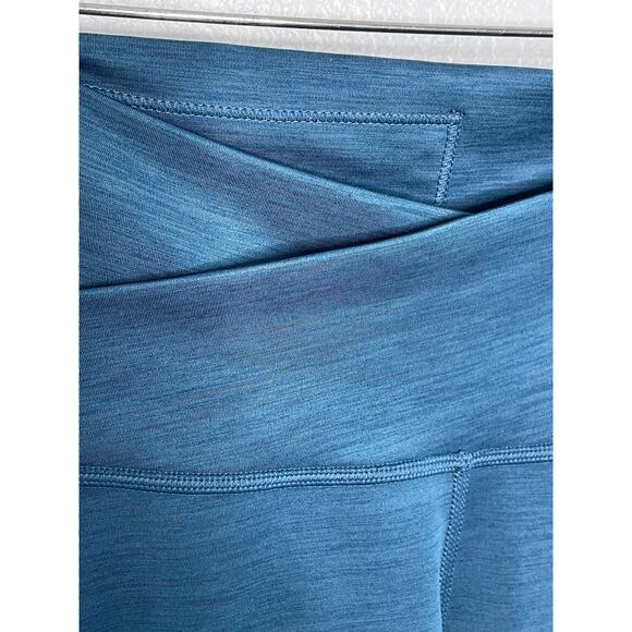 Nike Heather Blue Yoga Wrap 7/8 Tight Crossover Waist Active Leggings - Picture 7 of 10